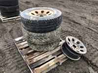 (3) Firestone LT245/70R17 Tires On Rims & (1) 17 inch Rim