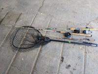 (2) Rods, (2) Rods with Reels, (2) Fly Rods and Net