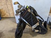 Taylormade Golf Bag with Assorted Golf Clubs