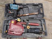 Central Machinery 11 Amp Breaker Hammer and Makita Drill 