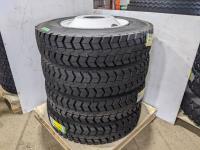 (4) Grizzly 11R24.5-16 Pr Radial Tires On Rims 