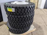 (4) Grizzly 11R24.5-16Pr Radial Tires On Rims 