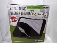 Royal Mink Sherpa Heated Throw