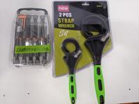 2 Piece Strap Wrench Set and Harden Screwdriver Set