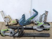 (3) Air Nailers, 18V 22 Inch Hedge Trimmer and 18V Leaf Blower