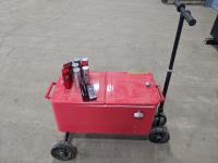 Wheeled Cooler and (9) Mcdonalds Star Stick Collectables