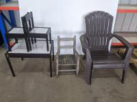 Kids Wooden Rocking Chair, Kids Table & Chairs and Lawn Chair
