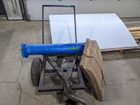 Metal Rolling Cart, Hitch, Cardboard and Tent