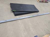(4) 68-3/4 Inch X 30 Inch Metal Panels and (2) 142 Inch Aluminum Square Tubing