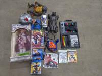 Superman Toys, Porcelain Doll, Marker Set, Skate Sharpener, Xbox Games