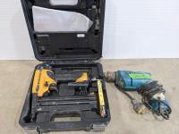 Bostitch 18 Gauge Nailer and Makita 10 mm Drill
