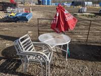 (4) Chairs, Patio Table and Umbrella 