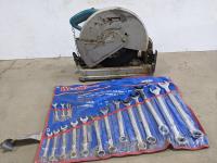 Makita 12V Cut Off Saw and Westward Combination Wrench Set 