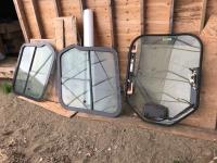 (2) Side Windows and Front Door For Bobcat 870 Skid Steer