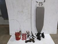 Metal Figurines, Oil Lamp, Gas Can, Ironing Board