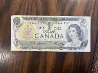 1973 Canadian One Dollar Bill
