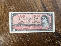 1954 Candian Two Dollar Bill