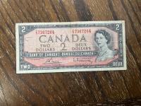 1954 Canadian Two Dollar Bill 