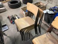 (6) Wooden Chairs 