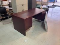 65 Inch X 30 Inch Wooden Desk w/ Extension