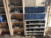 Qty of Metal Parts Bins with Parts
