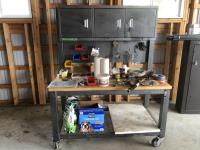 Work Bench with Assorted Items