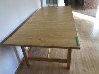 1900 Wooden Table with One Leaf