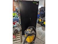 Black Storage Cabinet & Dirt Hound 16 Gallon Shop Vac
