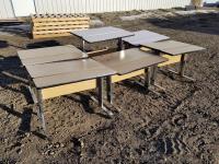 (6) 30 Inch X 36 Inch Adjustable Tables