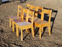 (7) Wooden Kids Chairs