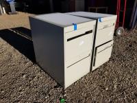 (2) Small 2 Drawer Filing Cabinets