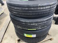 (4) Grizzly 11R24.5 Steer Tires