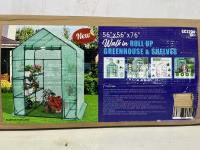 Walk in Rollup Greenhouse with Shelves