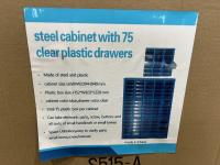 Steel Cabinet with 75 Clear Drawers