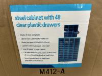 Steel Cabinet with 48 Clear Drawers
