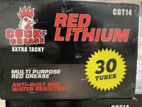 (30) Tubes of Xxtra Tacky Red Lithium Grease