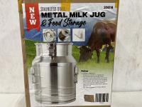 (4) Stainless Steel Milk Jugs