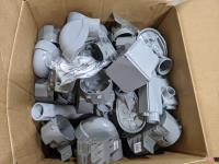 Box of PVC Electrical Boxes and 18G Box of Wire 