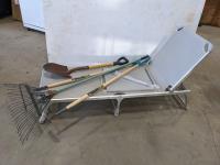 Lawn Chair and Assorted Hand Tools
