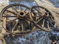 (2) 43 Inch Wagon Wheels