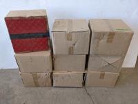 (9) Boxes 12 Inch Red Race Floor Tiles 