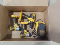 Dewalt Cordless Drills and Charger with Battery
