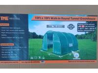 TMG Industrial GH1010R 10 Ft X 10 Ft Tunnel Greenhouse Grow Tent W/Ripstop Leno Cover