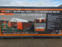 TMG Industrial DT2041CV 20 Ft X 40 Ft Dual Truss Container Shelter