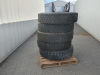 (5) 11R24.5 Tires (1) Aluminum Wheel