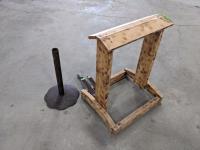 Saddle Stand, Hoofing Trimming Stand & (2) Rasps