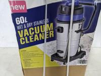 60L Wet/Dry Stainless Vacuum Cleaner