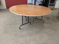 (5) 6 Ft Round 3/4 Inch Plywood Tables