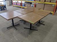 (5) 29.5 X 29.5 Inch Tables