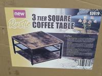 Rustic 3 Tier Coffee Table
